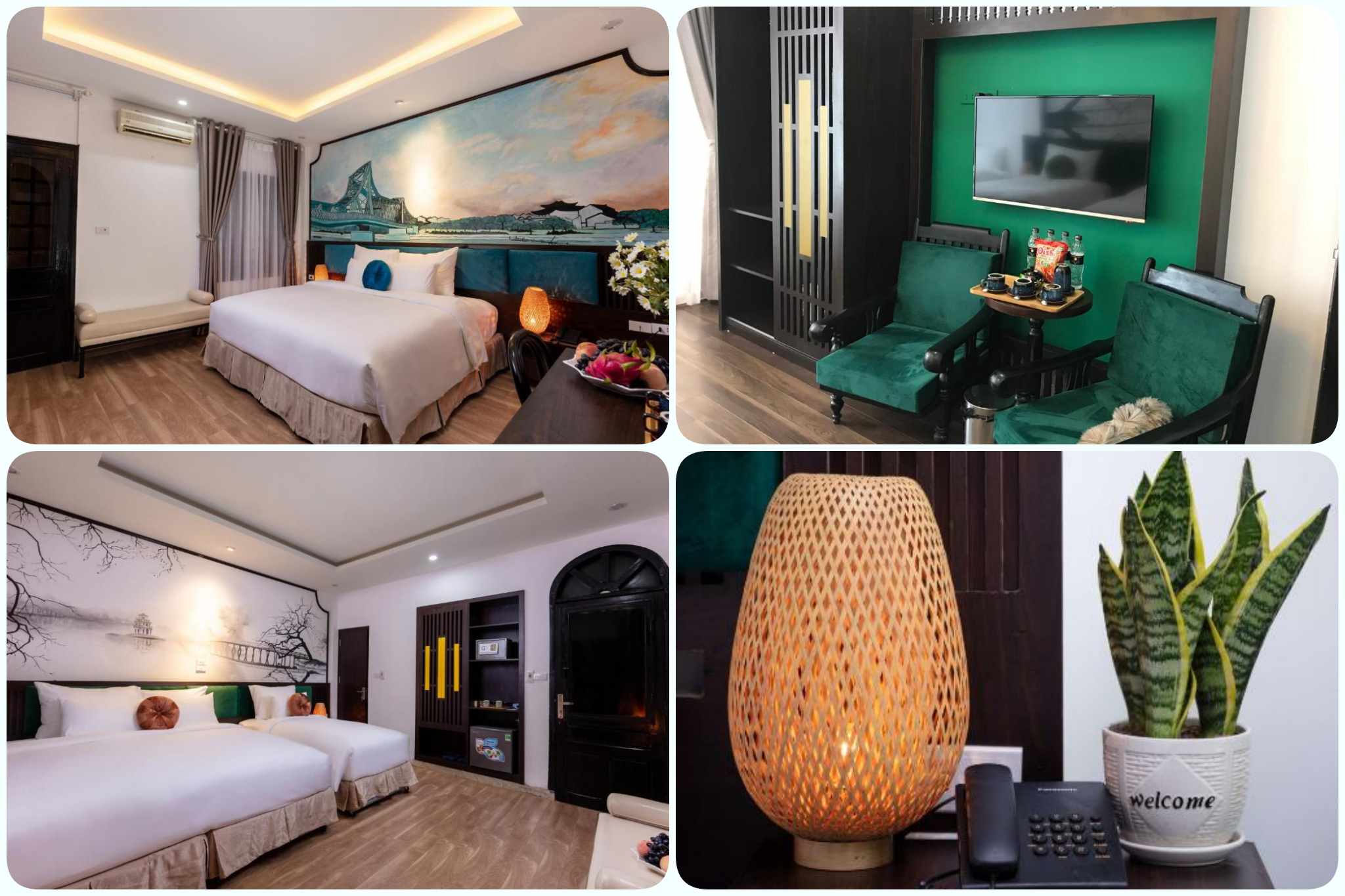 Phòng deluxe ấm cúng tại Ha Noi Lullaby Hotel & Travel 